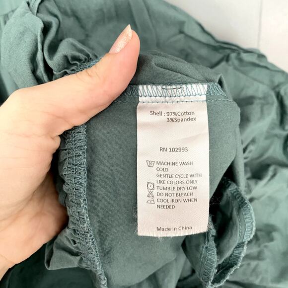 Peter Som Green Puff Sleeves Open Tie Back Ruffle A-line Summer Mini Dress 6 - Picture 5 of 10